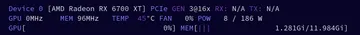 High power draw and high mem frequency