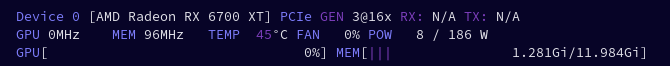 Lower power draw with clocked down mem frequency